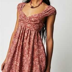 Free People Pink Floral Mini Dress